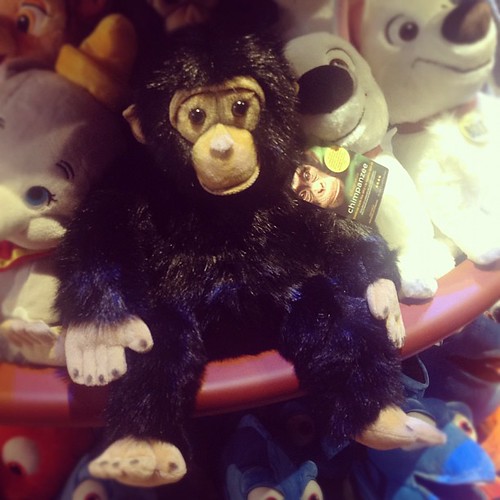 Oh my, how cute is Oscar?! ;) #Chimpanzee at Disney Store today.