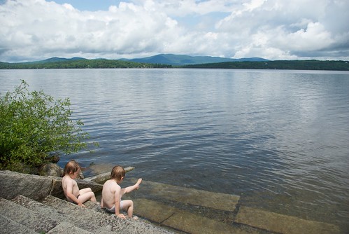camping summer lake wet water kids swimming underwear maine owen jonah rangeleylake