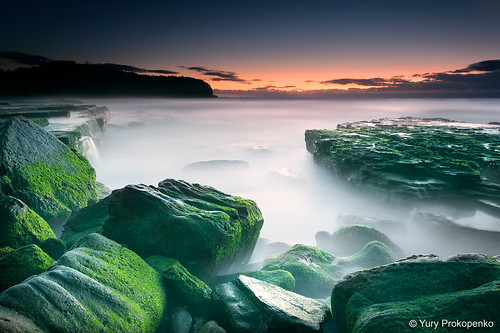 ocean seascape green beach sunrise landscape rocks sydney australia superaplus aplusphoto turimetta
