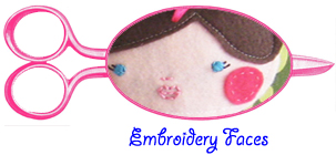 embroidery faces doll