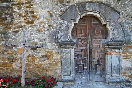 door texture stone sanantonio texas cross entrance weathered missionespada