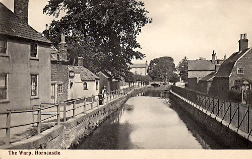 uk england sepia canal postcard lincolnshire horncastle
