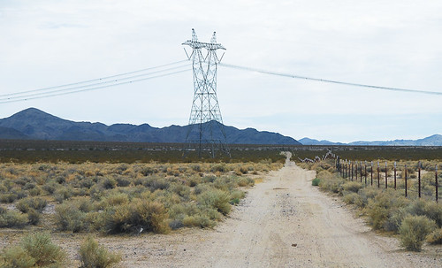 road landscape desert nevada infrastructure powerline dirtroad 900 fromcar lightroom primm ut2010sep