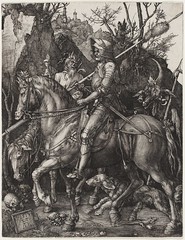 Albrecht Durer, Knight, Death and the Devil, 1513, German, engraving.