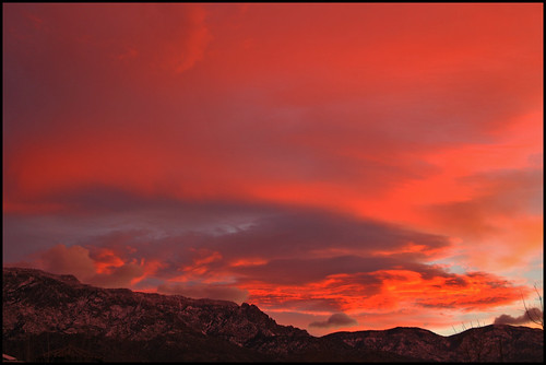sky orange mountain newmexico sunrise golden albuquerque hour nm enchanted sandias