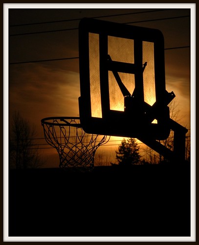 sunset silhouette basketball yellow backlight hoop nikond70 365 picnik project365 onephotoaday