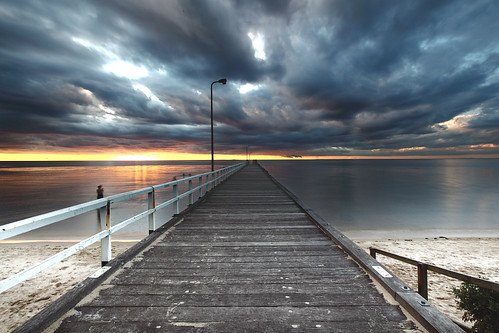 sunset seascape beach clouds landscape pier australia melbourne seaford portphillipbay platinumheartaward doublyniceshot
