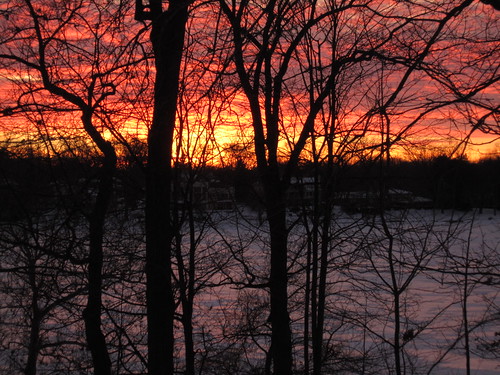 sunset sky usa lake long michigan hills upper bloomfield