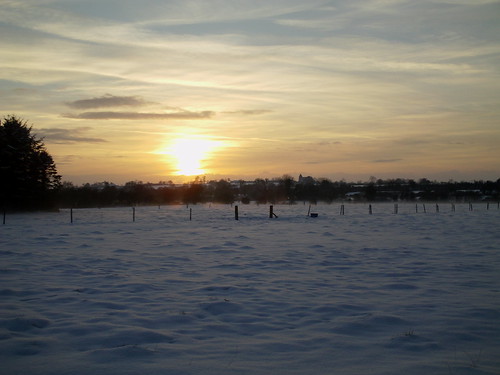 sunset snow side country