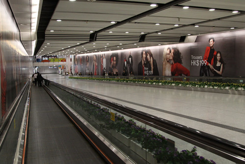 Part of the travelator link between Central and Hong Kong stations