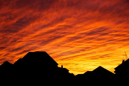 sunset red sky orange silhouette clouds nikon dusk d700 85mmƒ14d