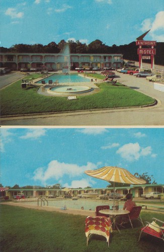 vintage postcard motel anthony arkansas hotsprings
