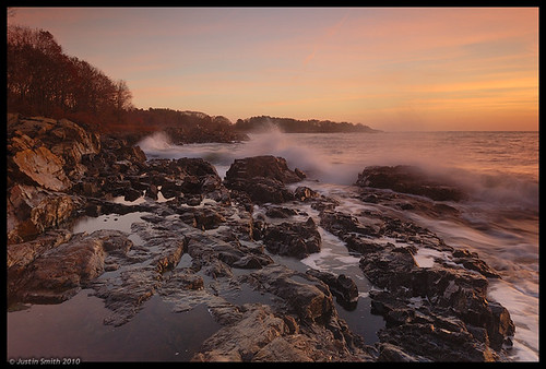 ocean rock sunrise coast waves maine nikond50 kitterypoint justinsmith kitteryme leefilters nikon1735mmf28