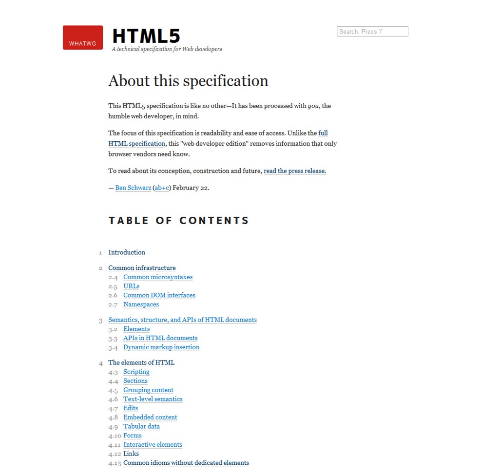 HTML5 -- Edition for Web Developers
