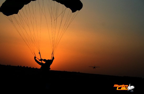 sunset landing skydive