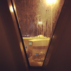The view from the Abu Dhabi Lounge at AUH- drippy and kind of Star Wars-like.