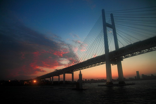 bridge sunset building japan night yokohama 夜景 nightscenes 橫濱