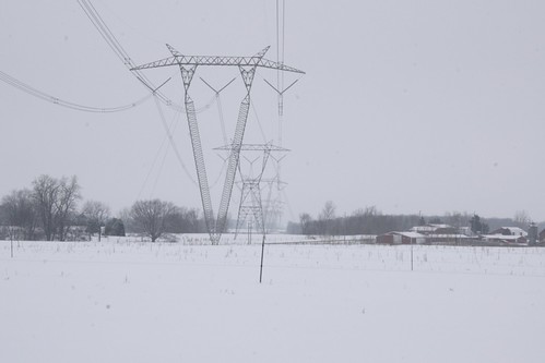 winter snow lines landscape power indiana rochester 765kv in110