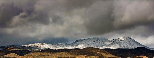 arizona snow panoramic tortolitamountains
