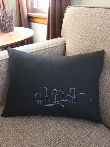 Iron Craft Challenge #8 - Minneapolis Skyline Pillow