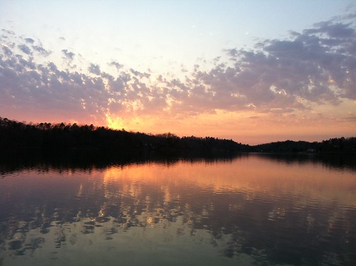 sunset water reflections lakenorrell