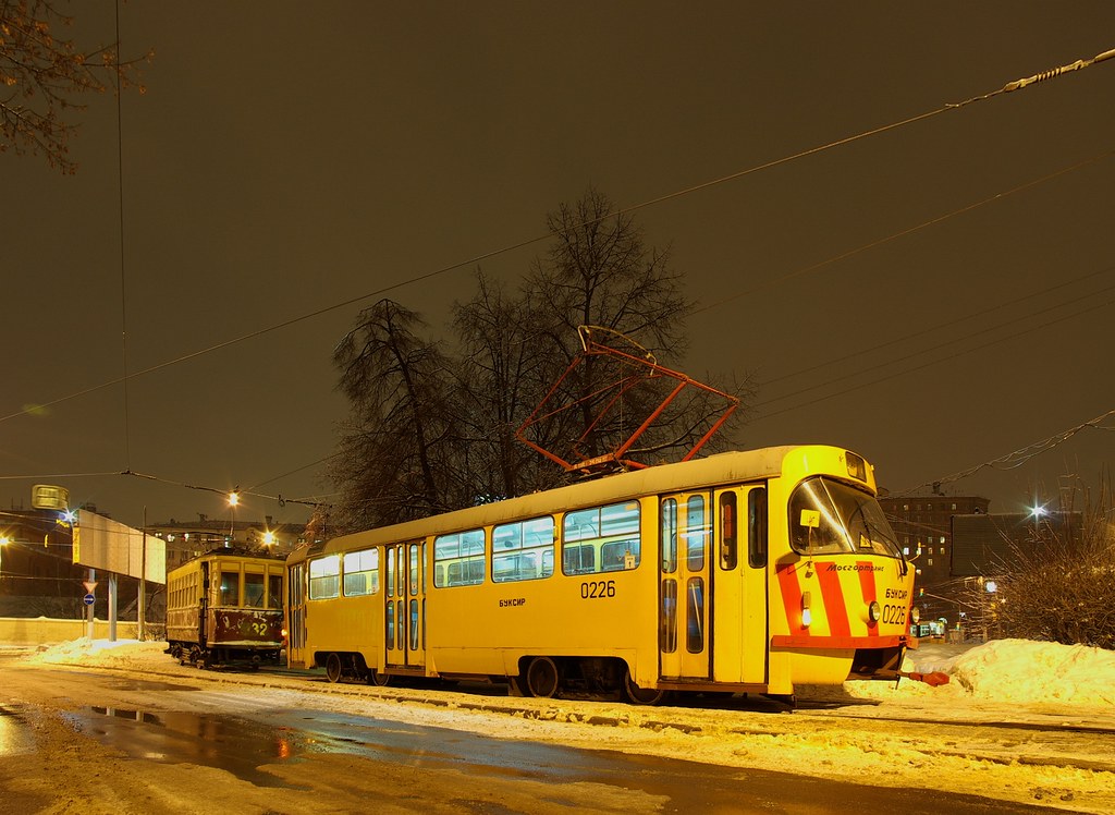 Moscow maintenance tram 0226 Tatra T3