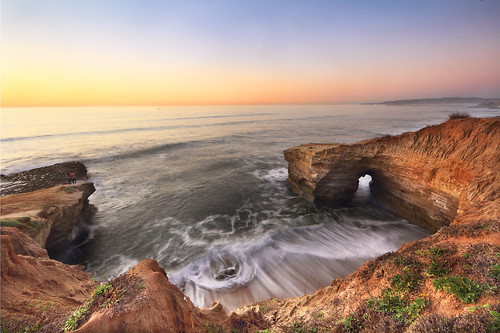 ocean california sunset red sea sky cliff water san waves pacific cove diego cave hdr sunsetcliffs 5xp