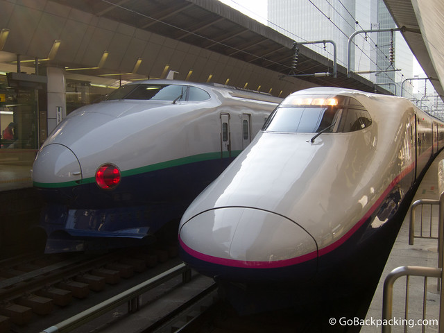 Bullet trains in Tokyo