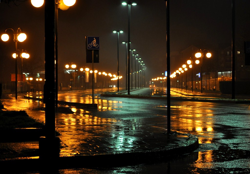 A rainy night