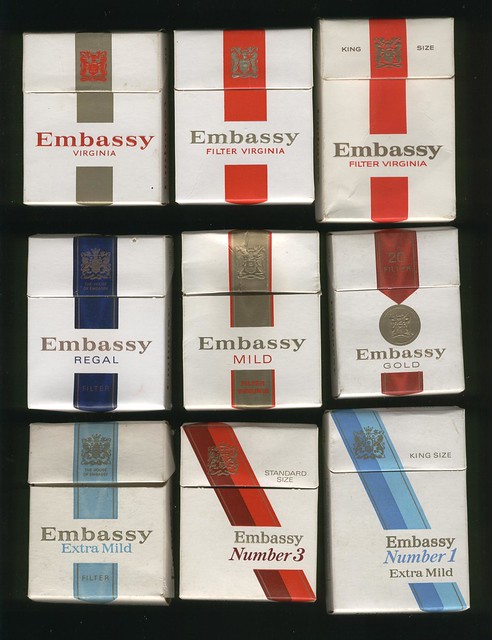 Embassy cigarette packets, 60s & 70s | Flickr - Photo Sharing!