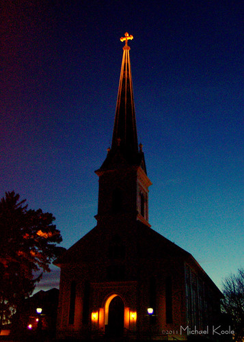 sunset church night michael cross michigan olympus steeple april parnell webs westmichigan c720 koole michaelkoole 2011365