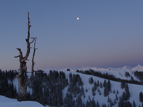 moon snow mountains sunrise wasatch skiing parkcity