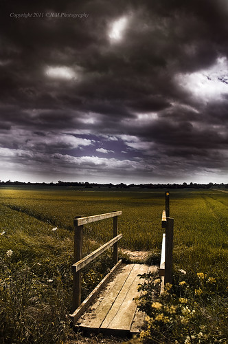 bridge field clouds dramatic stormy lincolnshire storms