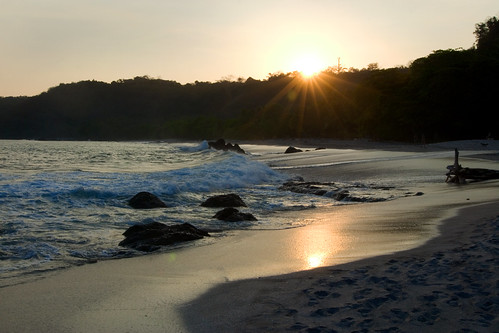 sunset beach costarica pacificocean montezuma february 2011