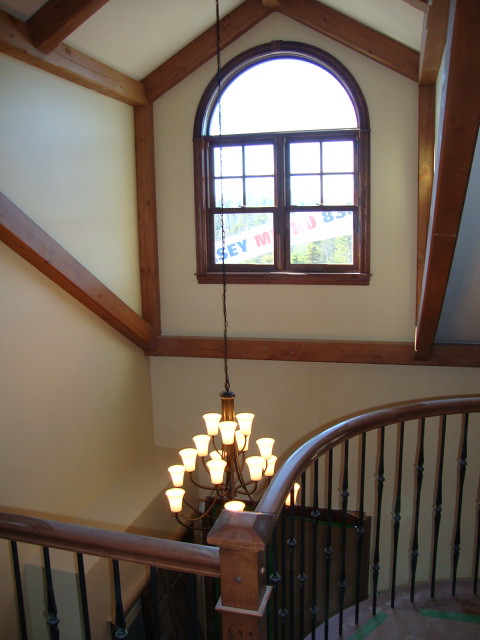 Entry Hall with beams as main feature