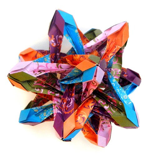 origami modularorigami kusudama rafaelita lukasheva ekaterinalukasheva icosahedralsymmetry duopaper