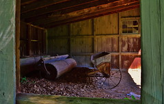 Old Roller & Wood Wagon (Contents of the former Zimmerman barn, Delaware Twp., Pike Cty., PA)