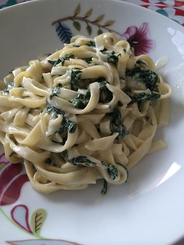 pasta med spenat och mascarpone