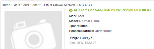 Acer Travelmate B115