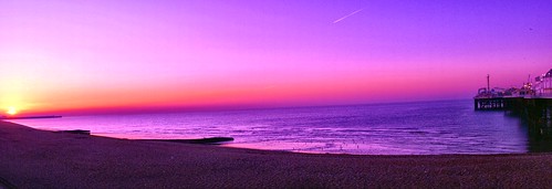 sea beach water sunrise brighton colourful palacepier sonyalpha