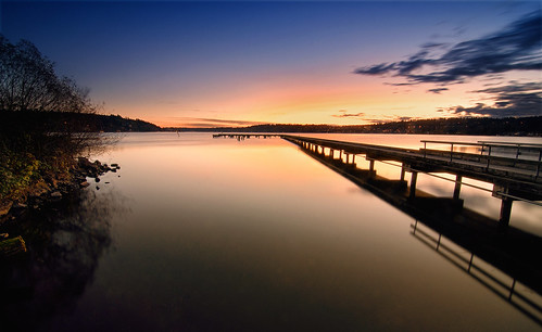 seattle park sunset lake water pier washington lakewashington kenmore logboompark