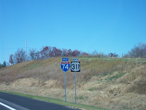 signs northcarolina 2010 i74 interstate74 us311