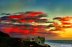 San Francisco Cliff House Sunset Color