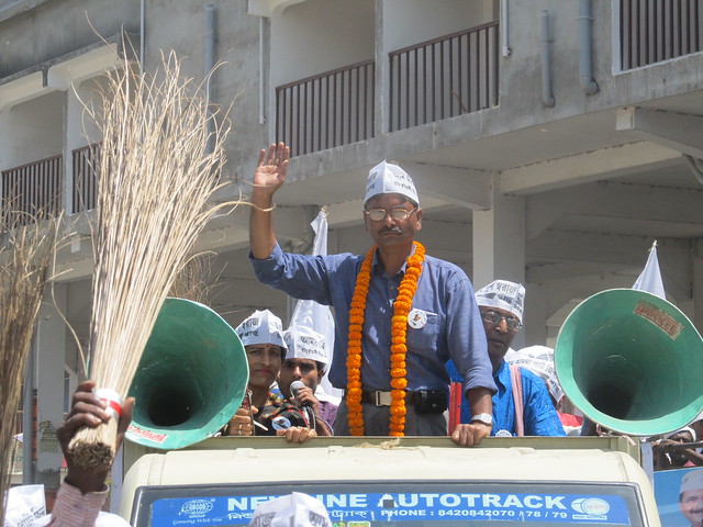 AAP candidate Pasharul Alam in Royganj.