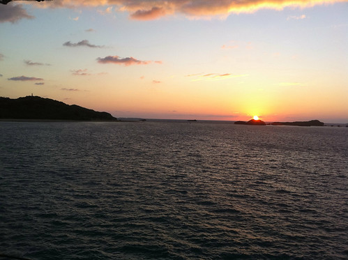 ocean sunset sun water sunrise islands okinawa whitebeach