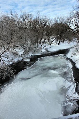 winter snow ice river