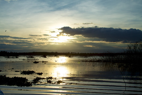 sunset lake reflection geotagged kenya naivasha