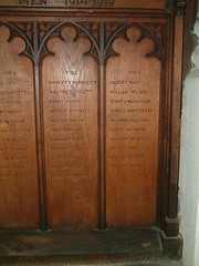 St Augustine - Great War Roll of Honour Panels 6 and 7