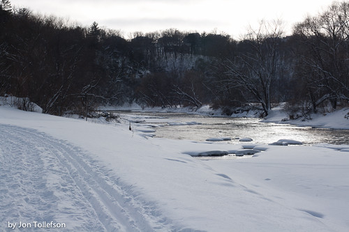 winter river landscape iowa upper