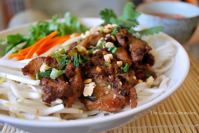 Bún Thịt Nướng (Vietnamese Grilled Pork over Vermicelli Noodles)